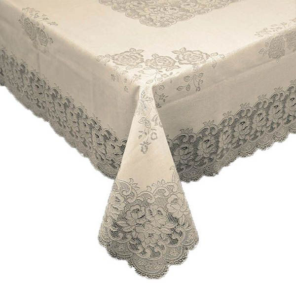 Скатерть Towa Ажурная. Victoria, прямоугольная, 140 х 200 см5178 Скатерть Towa Ажурная. Victoria, прямоугольная, 140 х 200 см5178Эксклюзивная ажурная скатерть Towa с уникальным орнаментом в индивидуальной упаковке. Японская технология создания полотна отличается высочайшим качеством и высокой детализацией элементов орнамента. Материал не сминается и сохраняет форму, после сминания изделие принимает исходное состояние. Высокая детализация рисунка и тончайший материал изделия придают скатерти вид тонкотканного кружева, а по характеристикам такая скатерть превосходит классическую. Эта скатерть украсит не только любой праздничный стол, но может служить для ежедневного использования, так как не боится пятен, разлитых напитков, легко моется и быстро сохнет. Толщина пленки - 0,05 - 0,9 мм. Плотность -0,37 гр/м2.
