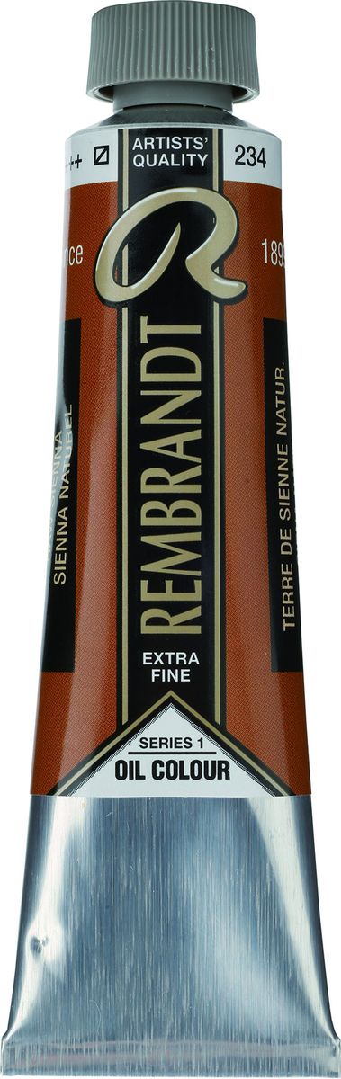 Royal Talens Краска масляная Rembrandt цвет 234 Сиена натуральная 40 мл01052342 Royal Talens Краска масляная Rembrandt цвет 234 Сиена натуральная 40 мл01052342Масляные краски Rembrandt – это профессиональные краски исключительно высокого качества и традиций производства с 1899 г. Благодаря высокой концентрации натурального пигмента достигается чистота, насыщенность и глубина цвета. Широкая цветовая палитра и отличный баланс укрывистых и прозрачных оттенков позволят воплотить любые замыслы художника. Работы, написанные масляными красками Rembrandt, на долгие годы сохранят свое великолепие, а цвета не потускнеют и не потеряют интенсивности.Уровень Artist. Основные характеристики:Оптимальная интенсивность цвета с высокой концентрацией пигмента (не содержит наполнителей)Максимальная светостойкость (гарантия сохранения цвета у большинства оттенков – 100 лет)Единая степень вязкостиПалитра из 120 цветов