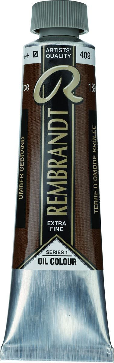 Royal Talens Краска масляная Rembrandt цвет 409 Умбра жженая 40 мл01054092 Royal Talens Краска масляная Rembrandt цвет 409 Умбра жженая 40 мл01054092Масляные краски Rembrandt – это профессиональные краски исключительно высокого качества и традиций производства с 1899 г. Благодаря высокой концентрации натурального пигмента достигается чистота, насыщенность и глубина цвета. Широкая цветовая палитра и отличный баланс укрывистых и прозрачных оттенков позволят воплотить любые замыслы художника. Работы, написанные масляными красками Rembrandt, на долгие годы сохранят свое великолепие, а цвета не потускнеют и не потеряют интенсивности.Уровень Artist. Основные характеристики:Оптимальная интенсивность цвета с высокой концентрацией пигмента (не содержит наполнителей)Максимальная светостойкость (гарантия сохранения цвета у большинства оттенков – 100 лет)Единая степень вязкостиПалитра из 120 цветов