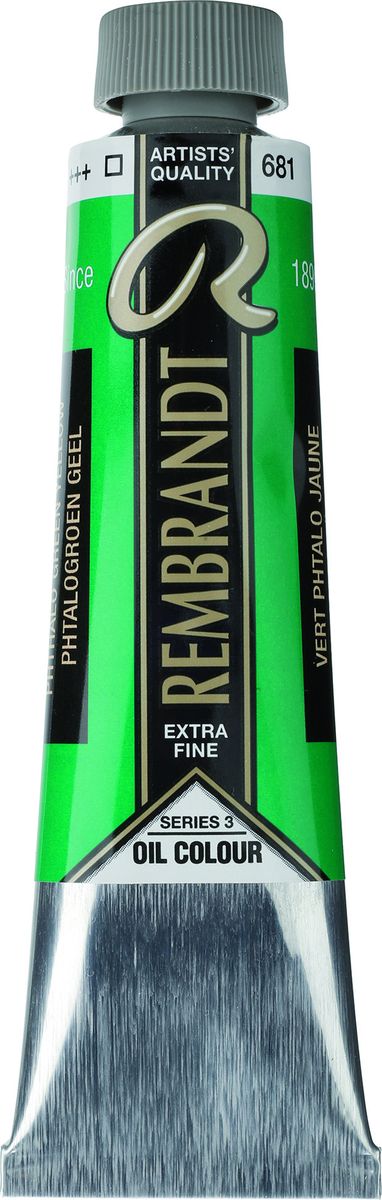 Royal Talens Краска масляная Rembrandt цвет 681 Желто-зеленый фталоцианин 40 мл01056812 Royal Talens Краска масляная Rembrandt цвет 681 Желто-зеленый фталоцианин 40 мл01056812Масляные краски Rembrandt – это профессиональные краски исключительно высокого качества и традиций производства с 1899 г. Благодаря высокой концентрации натурального пигмента достигается чистота, насыщенность и глубина цвета. Широкая цветовая палитра и отличный баланс укрывистых и прозрачных оттенков позволят воплотить любые замыслы художника. Работы, написанные масляными красками Rembrandt, на долгие годы сохранят свое великолепие, а цвета не потускнеют и не потеряют интенсивности.Уровень Artist. Основные характеристики:Оптимальная интенсивность цвета с высокой концентрацией пигмента (не содержит наполнителей)Максимальная светостойкость (гарантия сохранения цвета у большинства оттенков – 100 лет)Единая степень вязкостиПалитра из 120 цветов