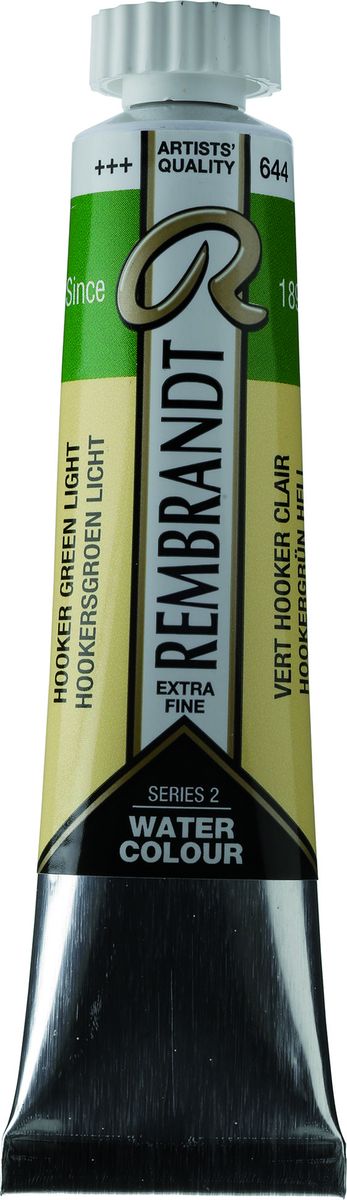 Royal Talens Акварель Rembrandt цвет 644 Зеленый Хукера светлый 20 мл05046440 Royal Talens Акварель Rembrandt цвет 644 Зеленый Хукера светлый 20 мл05046440Акварельные краски Rembrandt – это профессиональная акварель, обладающая всеми качествами, которые необходимы современным художникам. Каждый цвет состоит лишь из одного сконцентрированного пигмента и гуммиарабика (аравийской камеди), созданного по уникальной технологии. Краски отличаются высокой степенью светостойкости, прозрачности, обеспечивают отличную цветопередачу. Акварель Rembrandt хорошо ложится на бумагу, позволяя художнику контролировать расход краски с любой сложной фактурой.Уровень Artist.