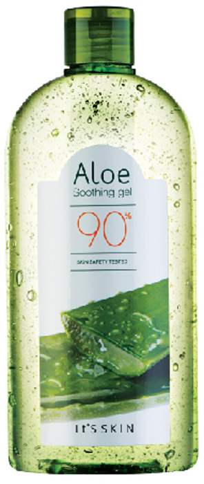 Its Skin Освежающий гель Aloe 90%, 320 мл6020000485 Its Skin Освежающий гель Aloe 90%, 320 мл6020000485Успокаивающий гель создан на основе алоэ вера(90%), кроме того, содержит экстракты зеленого чая, арбуза и манго. Увлажняет и успокаивает кожу, освежает ее и охлаждает, способствует сужению пор и контролю жирности кожи.