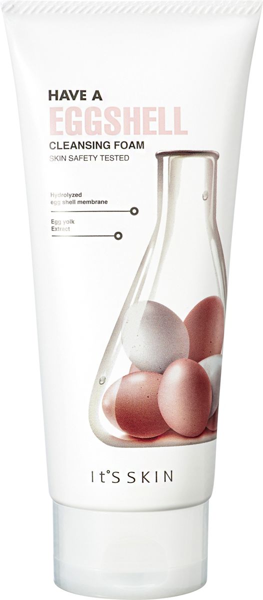 Its Skin Очищающая пенка против черных точек Хэв э эгг, 150 мл6020000766 Its Skin Очищающая пенка против черных точек Хэв э эгг, 150 мл6020000766Пенка для умывания содержит яичный желток, экстракт мембраны яичной скорлупы (1500 мг), гидроксид калия, экстракт солодкового корня, триклозан и т.д. Смягчает и тонизирует кожу, обладает противовоспалительными свойствам. Пенка очищает повседневные загрязнения, удаляет макияж. Эффективно очищает поры, и стягивает их.