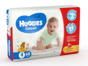 Huggies Classic Подгузники 4, 7-18 кг, 68 шт - купить детские товары 2013-2014 с доставкой в интернет магазине Ozon.ru Описание и цена huggies classic подгузники 4, 7-18 кг, 68 шт, отзывы покупателей