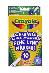 Фломастеры "Crayola", смываемые, 10 цветов.