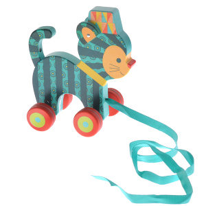 Купить djeco деревянная игрушка-каталка "кот ину" - детские товары Djeco в интернет-магазине OZON.ru, цена djeco деревянная игрушка-каталка "кот ину".