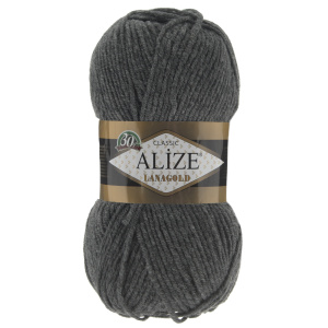 Пряжа для вязания Alize "Lanagold", цвет: серый меланж (182), 240 м, 100 г, 5 шт - купить по выгодной цене с доставкой.