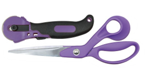 Набор для шитья "Kleiber": ножницы портновские, нож портновский, цвет: фиолетовый - купить по выгодной цене с доставкой. Рукоделие от Kleiber в интернет-магазине OZON.ru