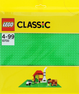 Строительная пластина зеленого цвета.LEGO 