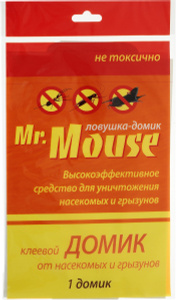 Домик от насекомых и грызунов "Mr.Mouse", универсальный, клеевой