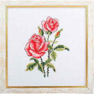 Купить Набор для вышивания крестом РТО "Розы", 13 х 17 см в интернет-магазине OZON.ru