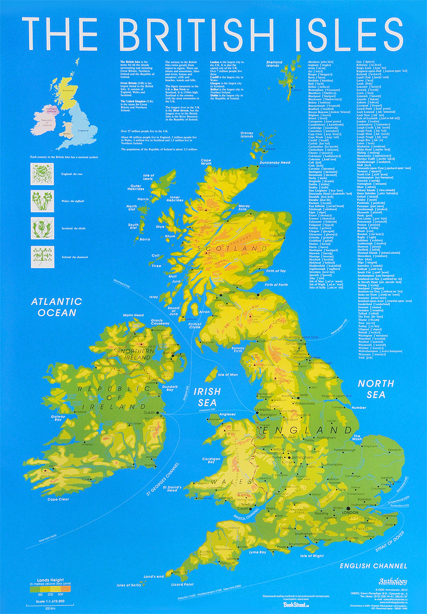 Карта british isles