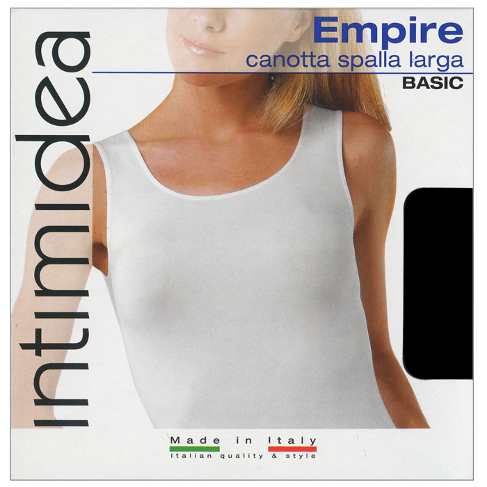 Майка женская Intimidea Canotta Empire, цвет: черный (Nero). Размер S/MIN-Canotta Empire Nero Майка женская Intimidea Canotta Empire, цвет: черный (Nero). Размер S/MIN-Canotta Empire NeroЖенская майка Intimidea Empire, выполненная из мягкой микрофибры, идеально подойдет для отдыха, прогулок или занятий фитнесом. Материал хорошо тянется, очень мягкий и приятный на ощупь, не сковывает движения. Майка с круглым вырезом горловины и широкими бретелями имеет облегающий крой, идеально садится по фигуре. Такая модель подарит вам комфорт в течение всего дня и станет отличным дополнением к вашему гардеробу.