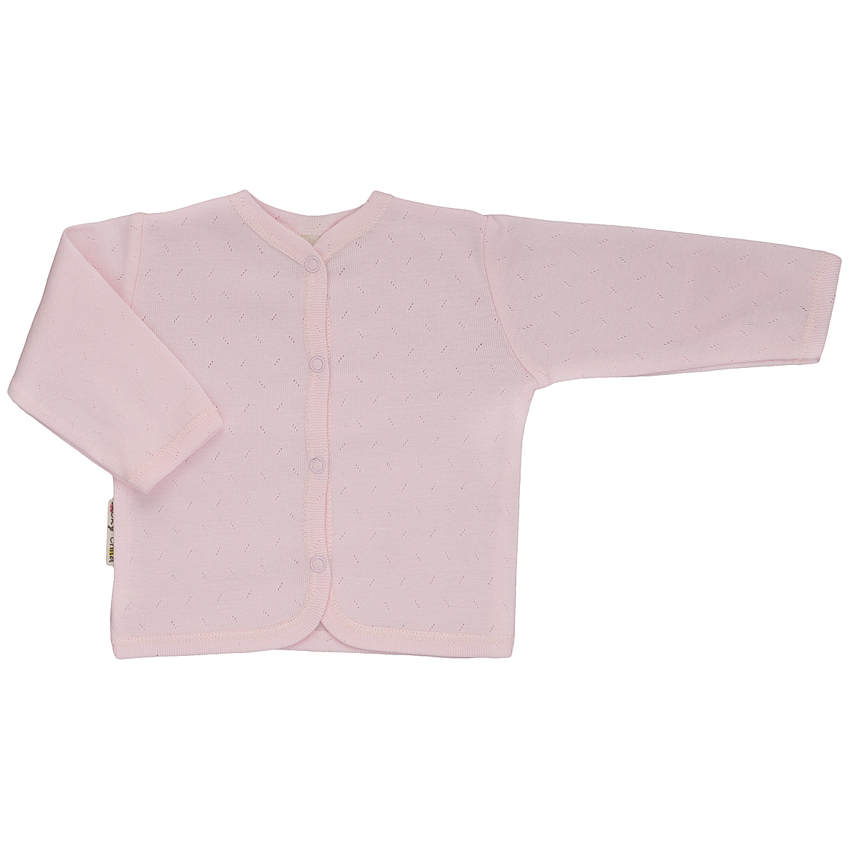 Кофточка детская Lucky Child Ажур, цвет: розовый. 0-7. Размер 74/800-7 Кофточка детская Lucky Child Ажур, цвет: розовый. 0-7. Размер 74/800-7Кофточка для новорожденного Lucky Child Ажур с длинными рукавами послужит идеальным дополнением к гардеробу вашего малыша, обеспечивая ему наибольший комфорт. Изготовленная из натурального хлопка, она необычайно мягкая и легкая, не раздражает нежную кожу ребенка и хорошо вентилируется, а эластичные швы приятны телу малыша и не препятствуют его движениям. Удобные застежки-кнопки по всей длине помогают легко переодеть младенца.Модель выполнена из ткани с ажурным узором. Кофточка полностью соответствует особенностям жизни ребенка в ранний период, не стесняя и не ограничивая его в движениях. В ней ваш малыш всегда будет в центре внимания.