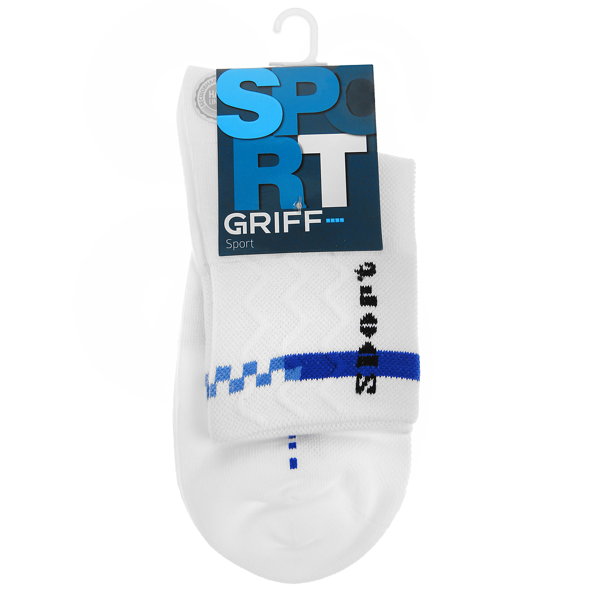 Носки Griff Sport, цвет: белый. S21. Размер 39/41S21 Носки Griff Sport, цвет: белый. S21. Размер 39/41S21Носки Griff Sport изготовлены из высококачественного сырья. Обладают повышенной прочностью, благодаря усиленной пятке и мыску. Удобная резинка пресс-контроль комфортно облегает ногу и не нарушает кровообращение.Вся спортивная коллекция предназначена для мужчин и женщин, которые занимаются спортом и ведут активный образ жизни. Для производства используется только натуральное сырье, за счет этого носки полностью воздухопроницаемы, гигроскопичны и формостабильны.