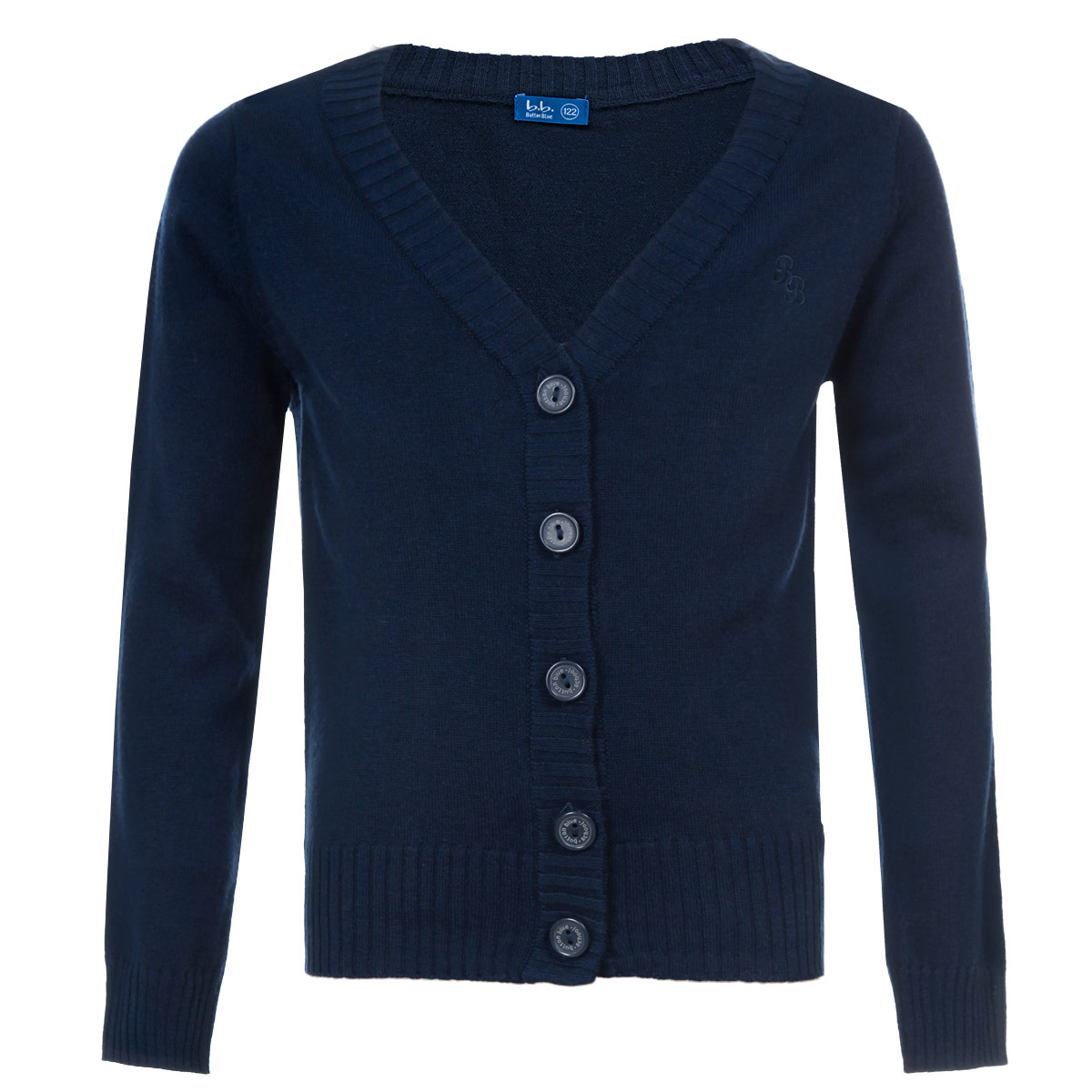 Кардиган для мальчика Button Blue, цвет: темно-синий. 215BBBS3603. Размер 140, 10 лет215BBBS3603 Кардиган для мальчика Button Blue, цвет: темно-синий. 215BBBS3603. Размер 140, 10 лет215BBBS3603Элегантный вязаный кардиган для мальчика Button Blue идеально подойдет для школы и повседневной носки. Изготовленный из акрила с добавлением нейлона и шерсти, он необычайно мягкий и приятный на ощупь, не сковывает движения малыша и позволяет коже дышать. Классический кардиган с длинными рукавами и V-образным вырезом горловины застегивается на пуговицы. Низ модели, вырез горловины, планка и края рукавов связаны широкой резинкой. Оригинальный современный дизайн и модная расцветка делают этот кардиган модным и стильным предметом детского гардероба.Вязаный кардиган - хорошая альтернатива пиджаку в прохладное время года. Являясь важным атрибутом школьной моды, он обеспечивает тепло и комфорт.