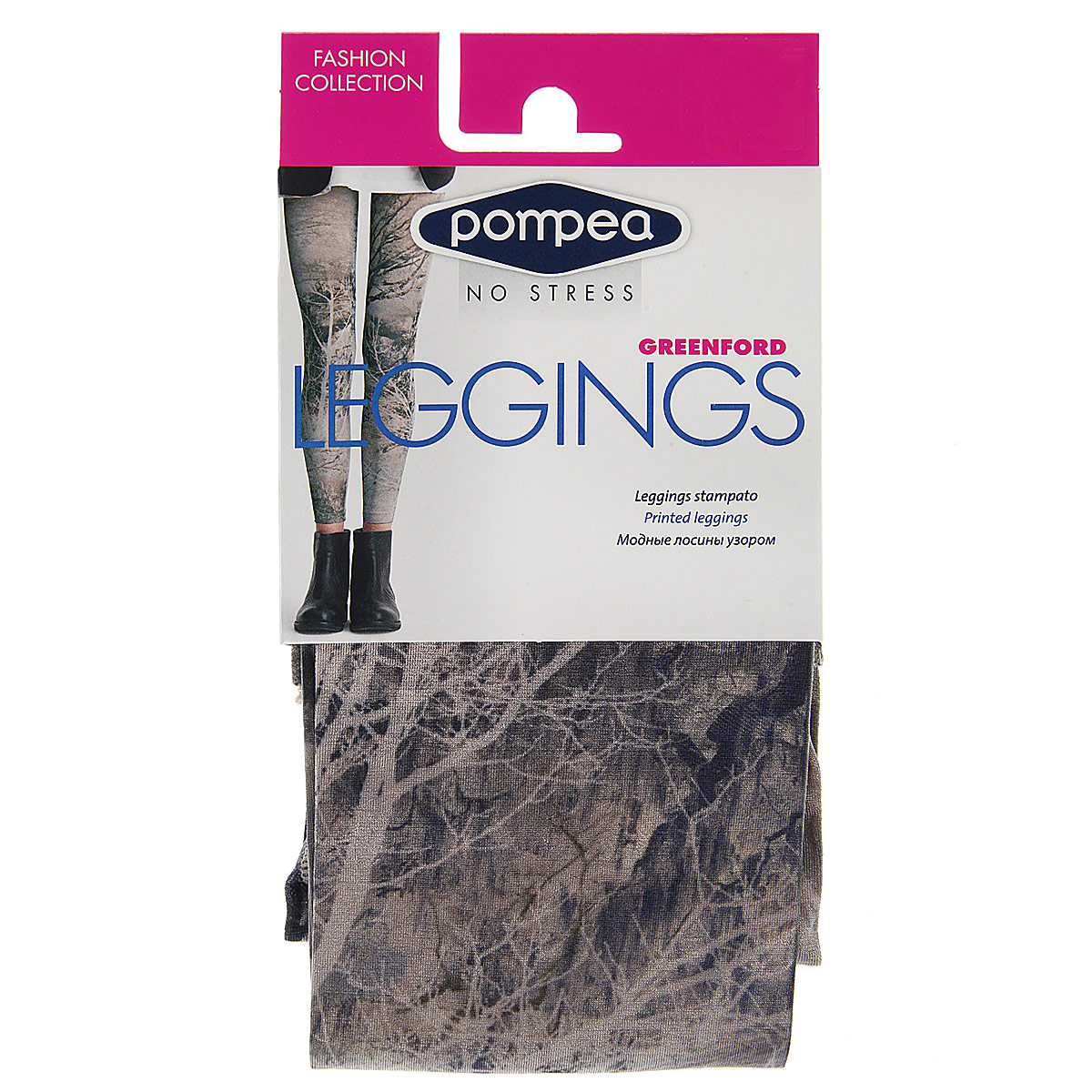 Леггинсы женские Pompea Leggings Greenford Fashion, цвет: Nature (природа). Размер 2 (1/2-S)