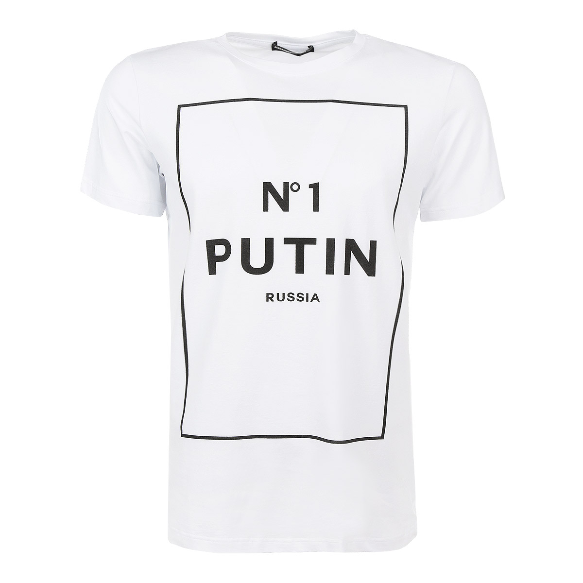 Футболка мужская Alexander Konasov Putin №1, цвет: белый. 20220241631. Размер XXL (54)Putin №1 Футболка мужская Alexander Konasov Putin №1, цвет: белый. 20220241631. Размер XXL (54)Putin №1Стильная мужская футболка Alexander Konasov, выполненная из высококачественного мягкого хлопка с небольшим добавлением лайкры, обладает высокой теплопроводностью, воздухопроницаемостью и гигроскопичностью, позволяет коже дышать. Модель с короткими рукавами и круглым вырезом горловины оформлена принтовой надписью №1 Putin Russia в рамке. Эта футболка - идеальный вариант для создания эффектного образа. Все изделия бренда Alexander Konasov кроятся только по лекалам из высококачественной ткани, идеально сидят на фигуре, после стирки не деформируются.