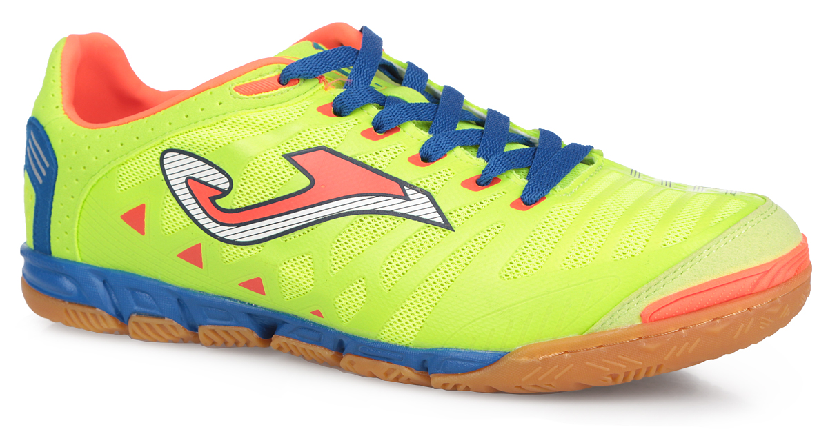 Бутсы мужские Joma Super Regate, цвет: неоновый салатовый, неоновый оранжевый, темно-синий. SREGW.411.PS. Размер 7 (40)SREGW.411.PS Бутсы мужские Joma Super Regate, цвет: неоновый салатовый, неоновый оранжевый, темно-синий. SREGW.411.PS. Размер 7 (40)SREGW.411.PSМужские кроссовки Super Regate от Joma предназначены для игры в футбол в зале. Верх выполнен из текстиля, микрофибры и силикона. На языке, на заднике и по бокам модель оформлена фирменным логотипом. Стелька из EVA с текстильной поверхностью обеспечивает комфорт во время игры. Шнуровка надежно фиксирует модель на ноге. Усиленный мыс с боковой стороной и пяточная часть защищают ногу и уменьшают износ. Гибкая подошва Non-Marking c рельефным рисунком поверхности делают эту модель идеальным выбором для мастеров футбола, обеспечивая отличную амортизацию. В таких кроссовках вашим ногам будет комфортно и уютно.