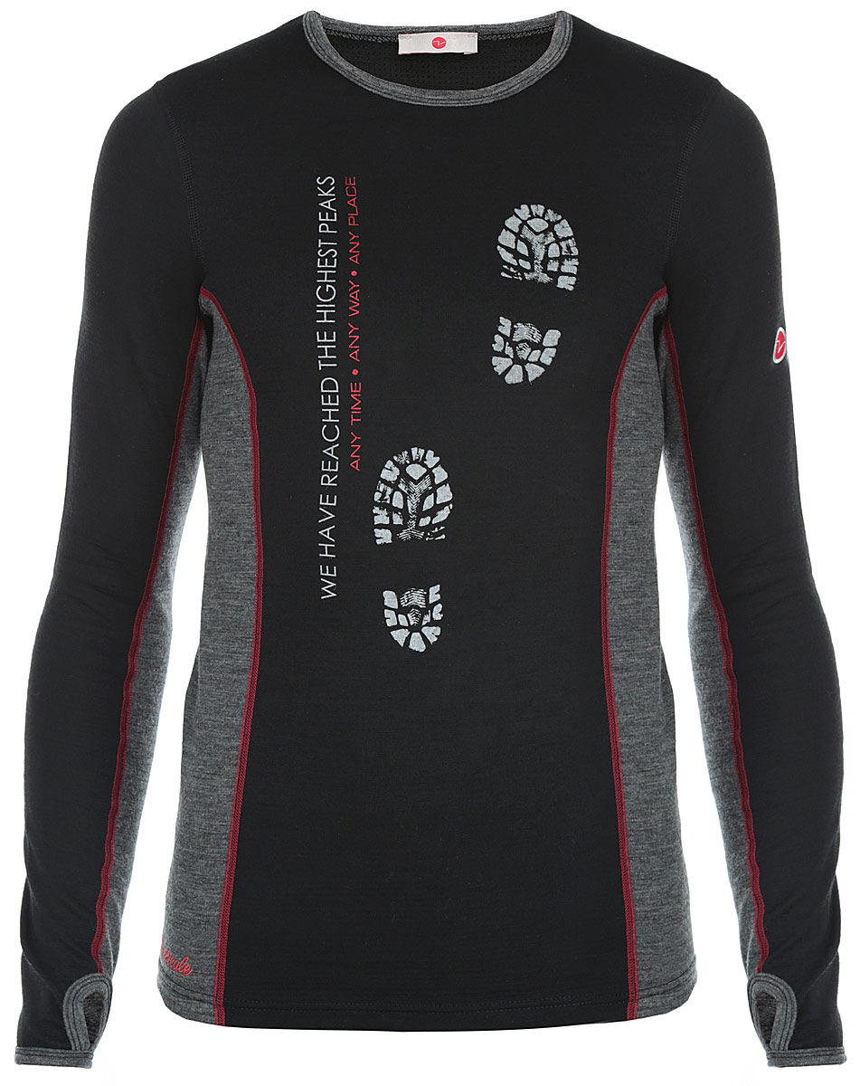 Термобелье кофта мужская Outdoor Top Felix, цвет: черный, серый. Размер L (50/52)Фуфайка Verticale FELX Термобелье кофта мужская Outdoor Top Felix, цвет: черный, серый. Размер L (50/52)Фуфайка Verticale FELXСерия термобелья Outdoor специально разработана для носки в условиях экстремально низких температур. Красивое и очень комфортное термобелье. Применяется ткань с объемной двухслойной структурой плетения. Отличное сочетание пряжи из натуральной шерсти овец-мериносов и полиэстрового волокна, которое существенно усиливает стойкость шерстяной пряжи к механическому воздействию. Это белье отличает завидная износоустойчивость , к тому же красивый дизайн позволяет носить комплекты как самостоятельные изделия. Модель сочетает в себе свойства отвода влаги термобелья и тепло шерстяной одежды. Рукава оснащены отверстиями под большой палец.Рекомендуется использовать при малой и средней активности в холодную и очень холодную погоду (зимняя рыбалка, охота, катание на снегоходах).