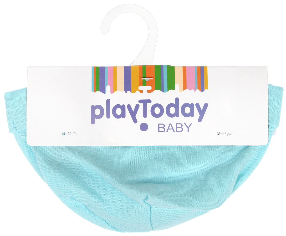 Шапочка PlayToday Baby, цвет: белый, бирюзовый, 2 шт. 167861. Размер 40167861 Шапочка PlayToday Baby, цвет: белый, бирюзовый, 2 шт. 167861. Размер 40167861Шапочка PlayToday Baby защищает еще не заросший родничок от ветра и солнца.Изготовленная из натурального хлопка, она необычайно мягкая и легкая, не раздражает нежную кожу ребенка и хорошо вентилируется. Плоские швы не мешают крохе и обеспечивают максимальный комфорт.В комплект входят две шапочки с отворотом, одна из которых однотонная, а другая - оформлена принтом с изображением цветных звездочек по всей поверхности. В таких шапочках вашему крохе будет комфортно и уютно. Уважаемые клиенты!Размер, доступный для заказа, является обхватом головы ребенка.