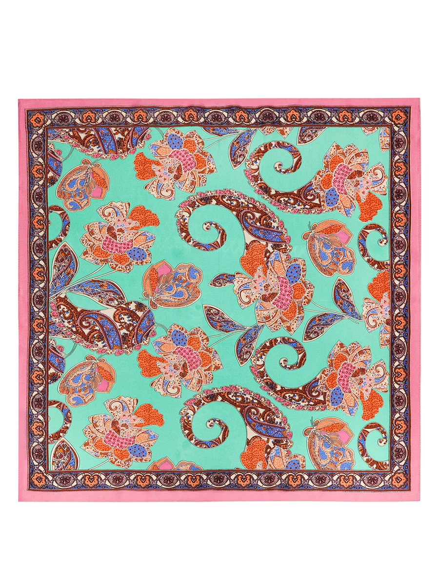 Платок женский Eleganzza, цвет: светло-зеленый, розовый, коричневый. SS03-7765. Размер 53 см х 53 смSS03-7765 Платок женский Eleganzza, цвет: светло-зеленый, розовый, коричневый. SS03-7765. Размер 53 см х 53 смSS03-7765Стильный женский платок Eleganzza станет великолепным завершением любого наряда. Платок изготовлен из высококачественного шелка и оформлен оригинальным орнаментом с цветочными элементами. Классическая квадратная форма позволяет носить платок на шее, украшать им прическу или декорировать сумочку. Такой платок превосходно дополнит любой наряд и подчеркнет ваш неповторимый вкус и элегантность.