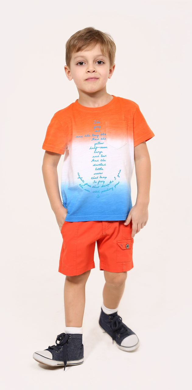 Шорты для мальчика Gino de Luka, цвет: кирпичный. SS16-CRN-BSH-065. Размер 110/116SS16-CRN-BSH-065 Шорты для мальчика Gino de Luka, цвет: кирпичный. SS16-CRN-BSH-065. Размер 110/116SS16-CRN-BSH-065Стильные шорты для мальчика Gino de Luka идеально подойдут юному моднику для отдыха и прогулок. Изготовленные из эластичного хлопка, они мягкие и приятные на ощупь, не сковывают движения и позволяют коже дышать, обеспечивая наибольший комфорт. Модель на талии застегивается на металлическую пуговицу и имеет ширинку на застежке-молнии, а также шлевки для ремня. С внутренней стороны пояс регулируется скрытой резинкой на пуговицах. Спереди расположены два втачных кармана и один накладной с клапаном на пуговице, сзади - два прорезных кармана. Современный дизайн и расцветка делают эти шорты модным предметом детской одежды. В них ребенок всегда будет в центре внимания!