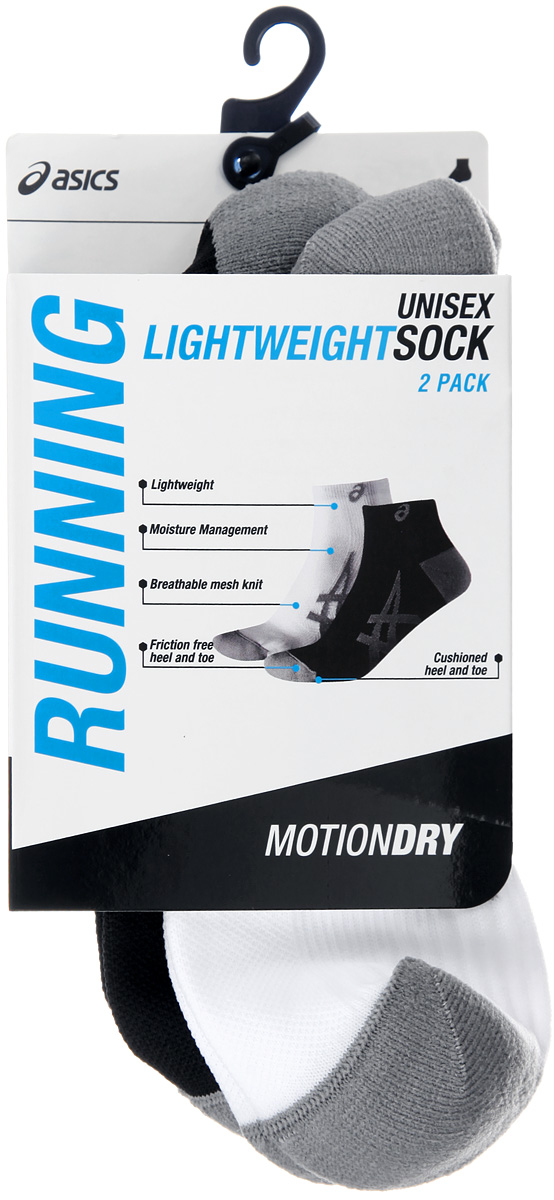Носки Asics 2 PPK Lightweight Sock, цвет: белый, черный, серый, 2 пары. 130888-0001. Размер I (35/38)130888-0001 Носки Asics 2 PPK Lightweight Sock, цвет: белый, черный, серый, 2 пары. 130888-0001. Размер I (35/38)130888-0001Укороченные носки Asics 2 PPK Lightweight Sock, изготовленные из высококачественного трикотажа, подходят как для занятий спортом, так и для повседневного ношения. Удобная резинка не сдавливает и комфортно облегает ногу. Обладают повышенной прочностью, благодаря усиленной пятке и мыску. Воздухопроницаемость и вентиляция за счет тонких сетчатых зон. Плоский шов в зоне пальцев для предотвращения давления и натирания. Вывод влаги для сухости и комфорта стопы. Мягкие вставки для комфорта и поддержки. Легкость. Оформлены носки оригинальным рисунком.Идеальное сочетание практичности, легкости и комфорта.В комплект входят две пары носков.