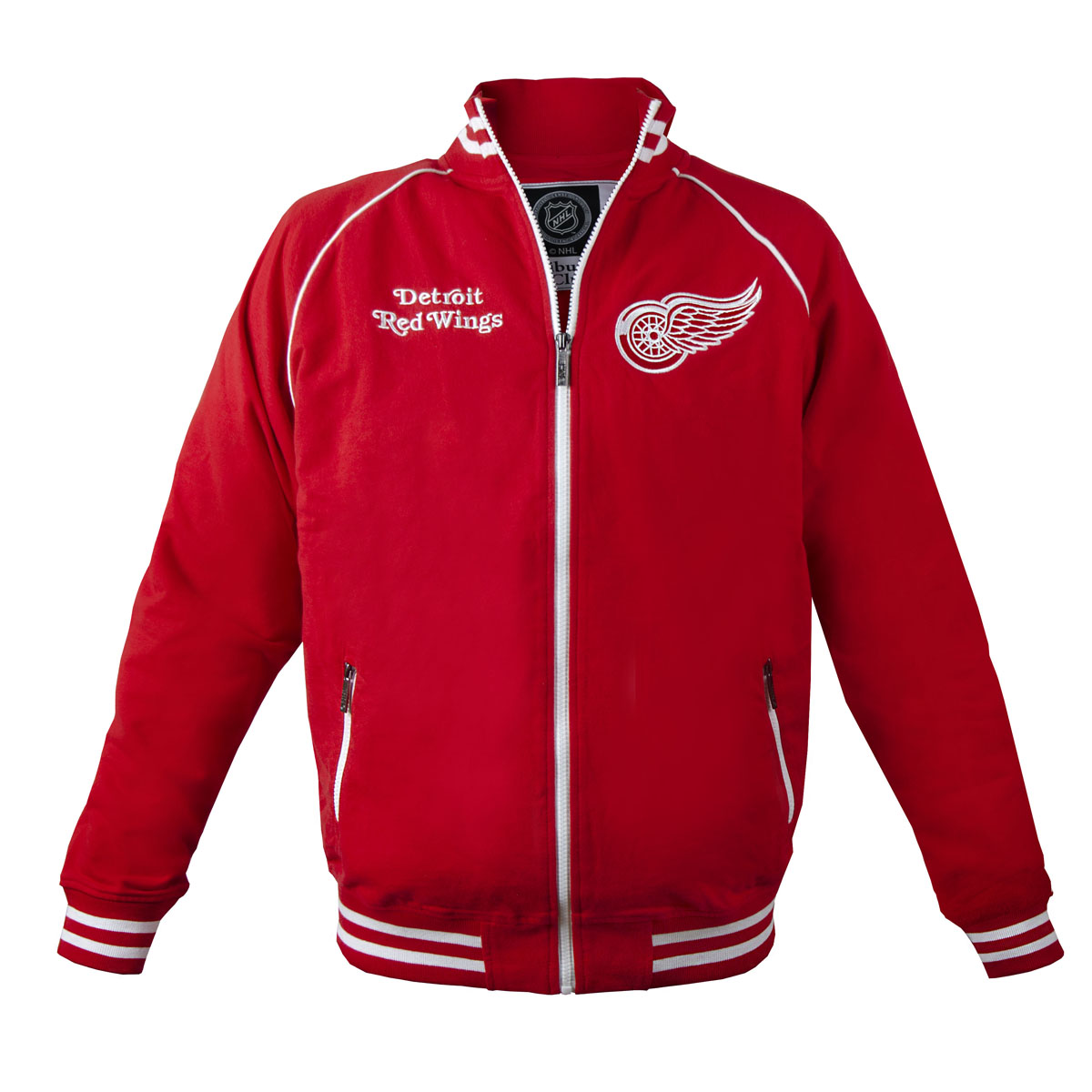 Толстовка мужская NHL Detroit Red Wings, цвет: красный. 35600. Размер XS (44)35600 Толстовка мужская NHL Detroit Red Wings, цвет: красный. 35600. Размер XS (44)35600Мужская толстовка NHL Detroit Red Wings, изготовленная из натурального хлопка, очень мягкая и приятная наощупь, не сковывает движения, обеспечивая наибольший комфорт.Толстовка с небольшим воротником-стойкой и длинными рукавами-реглан застегивается на молнию по всей длине. Снизумодели предусмотрена широкая мягкая резинка, которая предотвращает проникновение холодного воздуха.Рукава дополнены эластичными манжетами. Спереди расположены два прорезных кармана на застежках-молниях. Изделие оформлено вышивками с названием хоккейного клуба Detroit Red Wings и его эмблемой.Стильная толстовка подарит вам комфорт и станет отличным дополнением к вашему гардеробу.