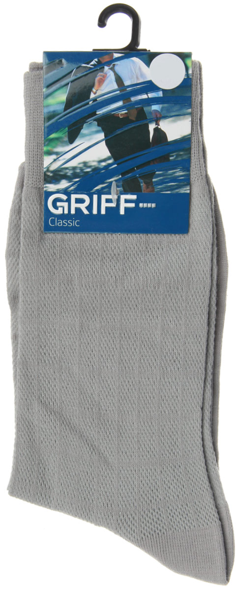 Носки мужские Griff Classic, цвет: серый. A21. Размер 39/41A21 Носки мужские Griff Classic, цвет: серый. A21. Размер 39/41A21Мужские носки Griff Classic, вывязанные техникой платировки, изготовлены из высококачественного сырья с добавлением полиамидных волокон, которые обеспечивают великолепную посадку. Носки отличаются элегантным внешним видом. Удобная широкая резинка идеально облегает ногу и не пережимает сосуды, усиленные пятка и мысок повышают износоустойчивость носка, а удлиненный паголенок придает более эстетичный вид.