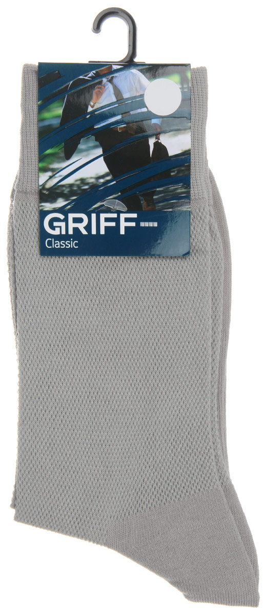 Носки мужские Griff Classic, цвет: серый. B35. Размер 42/44B35 Носки мужские Griff Classic, цвет: серый. B35. Размер 42/44B35Мужские носки Griff Classic, вывязанные техникой платировки, изготовлены из высококачественного сырья с добавлением полиамидных волокон, которые обеспечивают великолепную посадку. Носки отличаются элегантным внешним видом. Удобная широкая резинка идеально облегает ногу и не пережимает сосуды, усиленные пятка и мысок повышают износоустойчивость носка, а удлиненный паголенок придает более эстетичный вид.