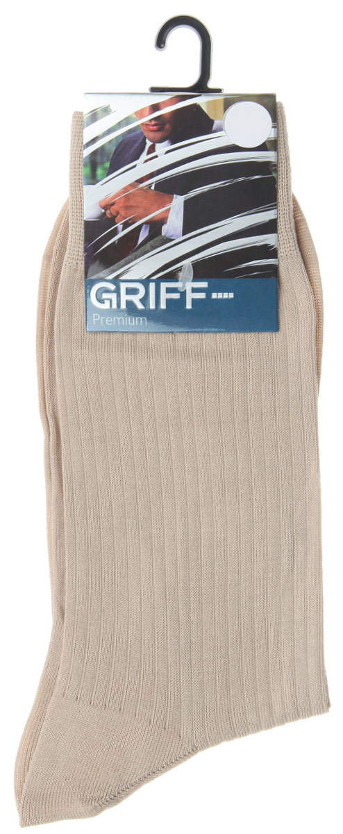 Носки мужские Griff Premium, цвет: бежевый. E4. Размер 39/41E4 Носки мужские Griff Premium, цвет: бежевый. E4. Размер 39/41E4Мужские носки Griff Premium изготовлены из высококачественного сырья с добавлением полиамидных волокон, которые обеспечивают великолепную посадку. Носки отличаются элегантным внешним видом. Удобная широкая резинка идеально облегает ногу и не пережимает сосуды, усиленные пятка и мысок повышают износоустойчивость носка, а удлиненный паголенок придает более эстетичный вид.