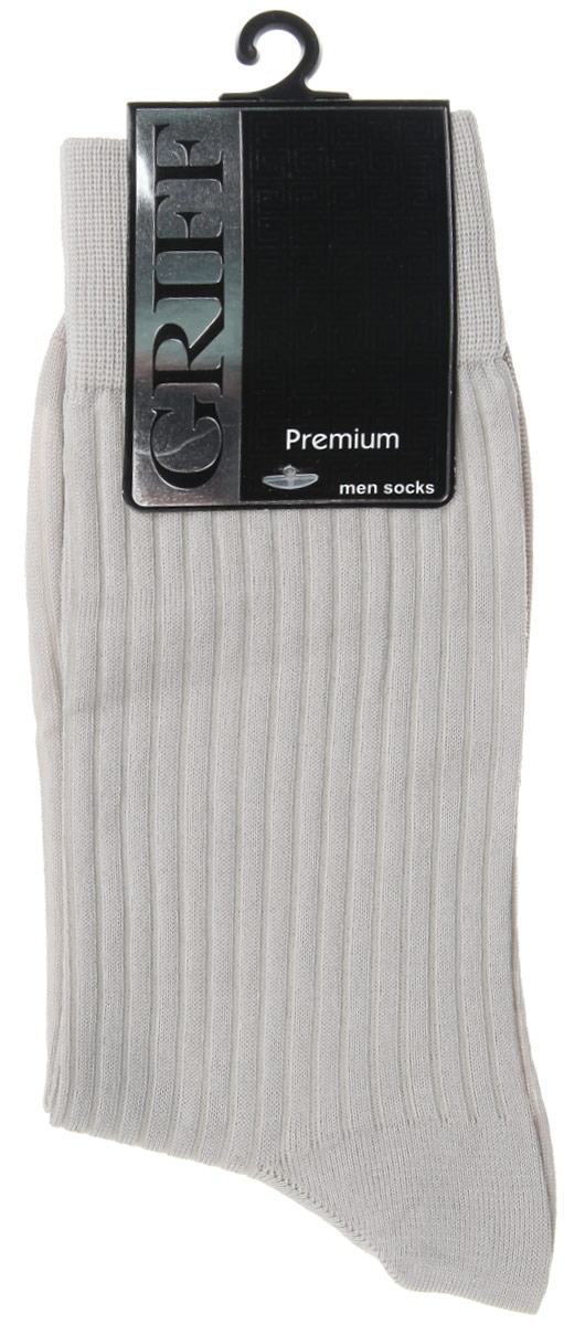 Носки мужские Griff Premium, цвет: светло-серый. E4. Размер 45/47E4 Носки мужские Griff Premium, цвет: светло-серый. E4. Размер 45/47E4Мужские носки Griff Premium изготовлены из высококачественного сырья с добавлением полиамидных волокон, которые обеспечивают великолепную посадку. Носки отличаются элегантным внешним видом. Удобная широкая резинка идеально облегает ногу и не пережимает сосуды, усиленные пятка и мысок повышают износоустойчивость носка, а удлиненный паголенок придает более эстетичный вид.