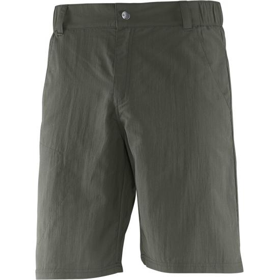 Шорты мужские Salomon Elemental Short, цвет: хаки. L37992300. Размер 48L37992300 Шорты мужские Salomon Elemental Short, цвет: хаки. L37992300. Размер 48L37992300Мужские шорты Salomon Elemental - незаменимый элемент экипировки путешественников по всему миру. Стильные удобные шорты выполнены из прочного и лёгкого нейлона с технологией AdvancedSkin. Материал создает комфорт и превосходно сидит, обеспечивает защиту от солнца. Модель застегивается на металлическую кнопку и дополнительно пластиковую застежку-молнию, на поясе предусмотрены шлёвки для ремня. По бокам пояс дополнен эластичными резинками. Модель оформлена спереди двумя втачными карманами с закругленными срезами, прорезным карманом на молнии в брючине, сзади два прорезных кармана - на молнии и на липучке. Эти модные шорты послужат отличным дополнением к вашему гардеробу. В них вы всегда будете чувствовать себя уверенно и комфортно.