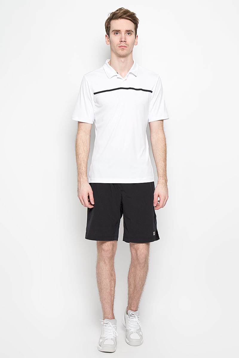 Поло для тенниса мужское Wilson Rush Color Inset Polo, цвет: белый. WRA725301. Размер XXL (52/54)WRA725301 Поло для тенниса мужское Wilson Rush Color Inset Polo, цвет: белый. WRA725301. Размер XXL (52/54)WRA725301Стильная мужская футболка для тенниса Wilson Rush Color Inset Polo, выполненная из полиэстера, обладает высокой теплопроводностью, воздухопроницаемостью и гигроскопичностью и великолепно отводит влагу, оставляя тело сухим даже во время интенсивных тренировок. Такая футболка превосходно подойдет для занятий спортом и активного отдыха. Модель с короткими рукавами и отложным воротником - идеальный вариант для занятий спортом. Такая футболка обеспечит свободу движений. Дополнительная вентиляция предусмотрена для лучшего воздухообмена. Эргономичные швы минимизируют натирание кожи, исключая дискомфорт. Бока модели и рукава дополнены перфорацией, сохраняя нормальную циркуляцию воздуха. Сверху футболка застегивается на две пластиковые пуговицы. Такая футболка подарит вам комфорт в течение всей игры и послужит замечательным дополнением к вашему гардеробу.
