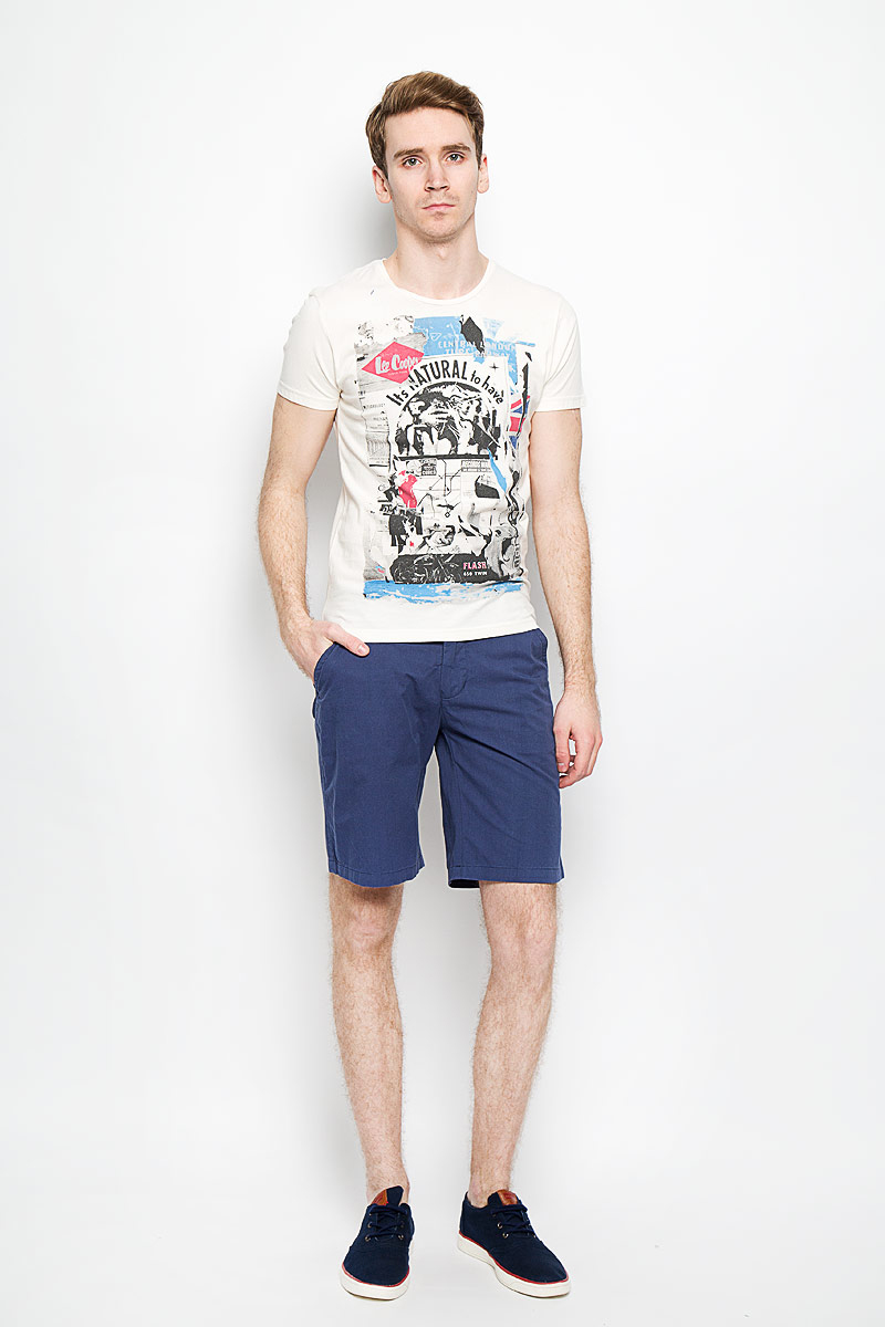Футболка мужская Lee Cooper, цвет: молочный. M28103-0345. Размер L (50)M28103-0345 Футболка мужская Lee Cooper, цвет: молочный. M28103-0345. Размер L (50)M28103-0345Стильная мужская футболка Lee Cooper, выполненная из высококачественного мягкого хлопка, обладает высокой теплопроводностью, воздухопроницаемостью и гигроскопичностью, позволяет коже дышать.Модель с короткими рукавами и круглым вырезом горловины оформлена оригинальным принтовым рисунком и различными надписями. Эта футболка - идеальный вариант для создания эффектного образа.