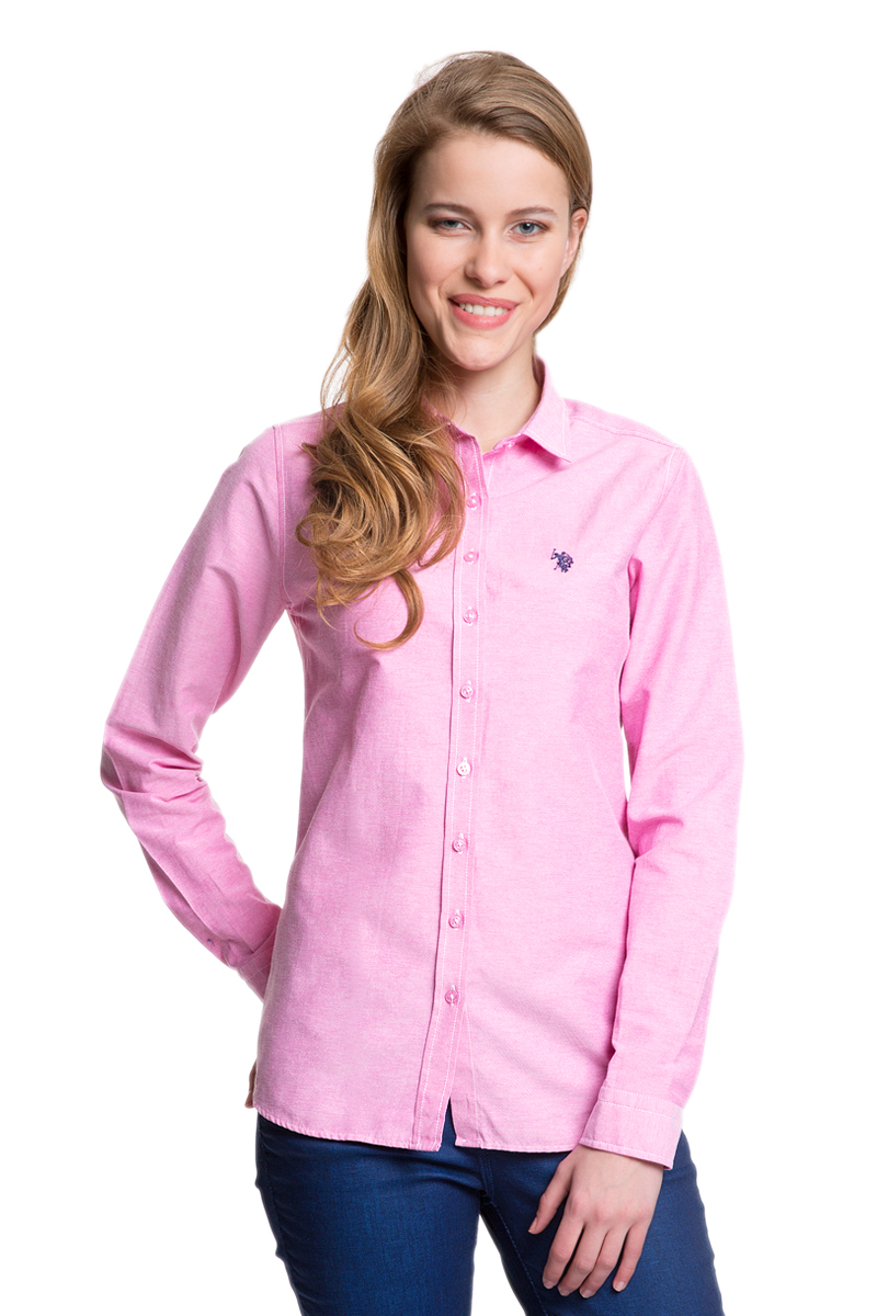 Рубашка женская U.S. Polo Assn., цвет: розовый. G082GL004HELGAWOX_MR0180. Размер 34 (40)G082GL004HELGAWOX_MR0180 Рубашка женская U.S. Polo Assn., цвет: розовый. G082GL004HELGAWOX_MR0180. Размер 34 (40)G082GL004HELGAWOX_MR0180Женская рубашка U.S. Polo Assn. выполнена из высококачественного материала. Модель с отложным воротником и длинными рукавами застегивается спереди на пуговицы по всей длине. На манжетах предусмотрены застежки-пуговицы. Рубашка украшена вышитым логотипом бренда.