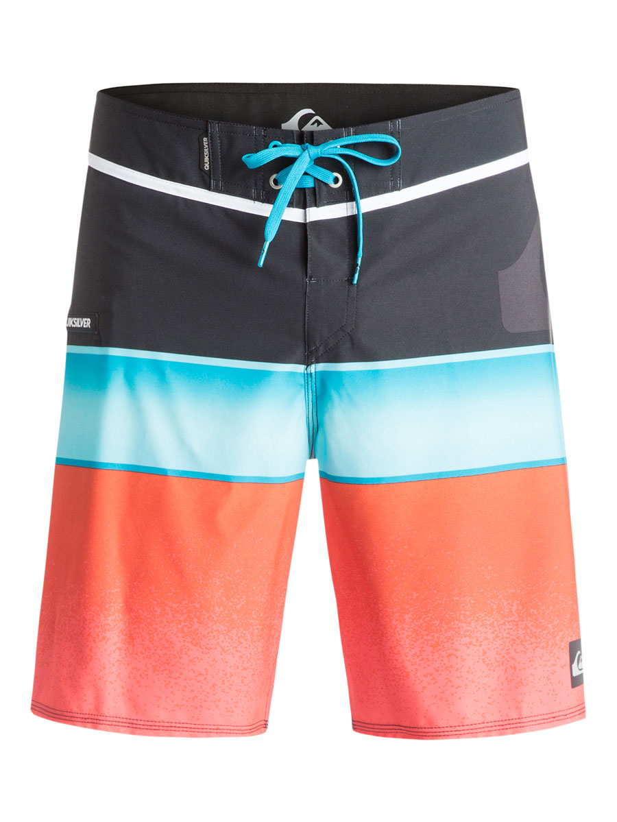 Шорты мужские Quiksilver, цвет: черный, голубой. EQYBS03229-BMJ6. Размер 30 (46)EQYBS03229-BMJ6 Шорты мужские Quiksilver, цвет: черный, голубой. EQYBS03229-BMJ6. Размер 30 (46)EQYBS03229-BMJ6Стильные мужские шорты Quiksilver выполнены из полиэстера с добавлением эластана. Шорты с поясом застегиваются на завязки-шнурки и липучки. Спередисбоку изделие дополнено одним прорезным карманом на застежке-молнии. Модель декорирована принтом в виде полосок.