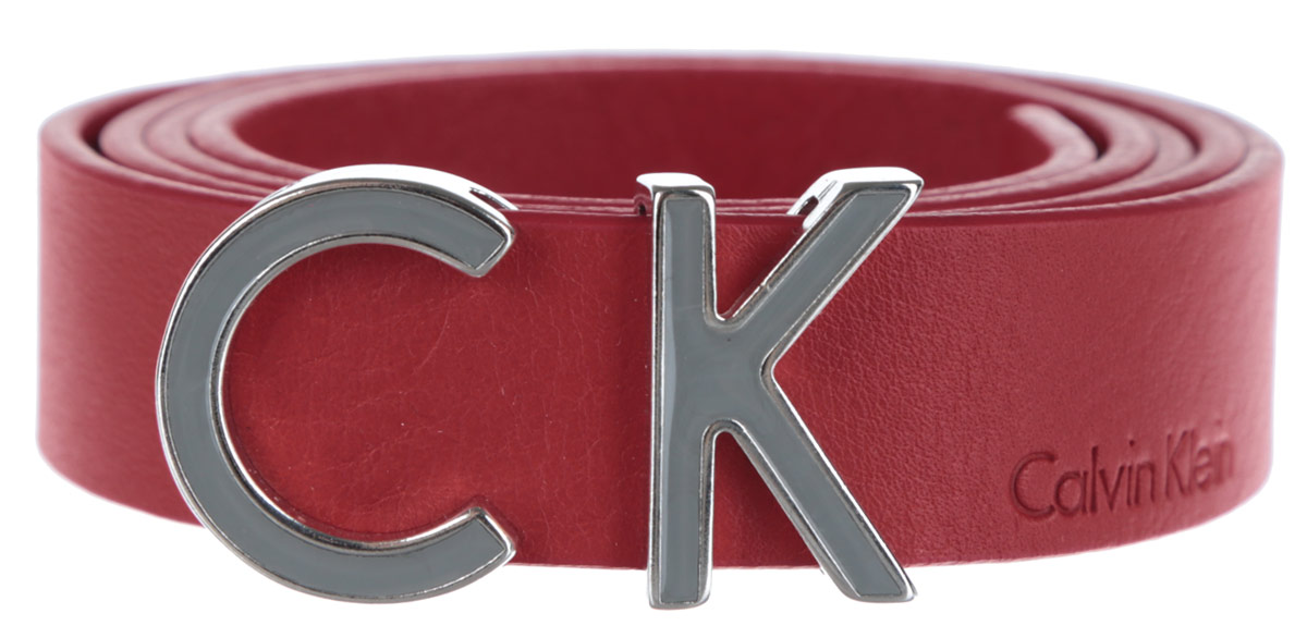 Ремень женский Calvin Klein, цвет: красный. K60K601090_6050. Размер 85K60K601090 Ремень женский Calvin Klein, цвет: красный. K60K601090_6050. Размер 85K60K601090Стильный женский ремень Calvin Klein Jeans станет великолепным дополнением к любому образу.Ремень изготовлен из натуральной кожи и оформлен декоративной пряжкой в виде букв CK и тиснением в виде названия бренда. Ширина изделия дает возможность эффективно применять его с джинсами, брюками или верхней одеждой. Длина ремня регулируется. В комплект входит фирменный чехол.Такой ремень шикарно дополнит образ и не перегрузит его лишними деталями, а также позволит вам подчеркнуть свой вкус и индивидуальность.