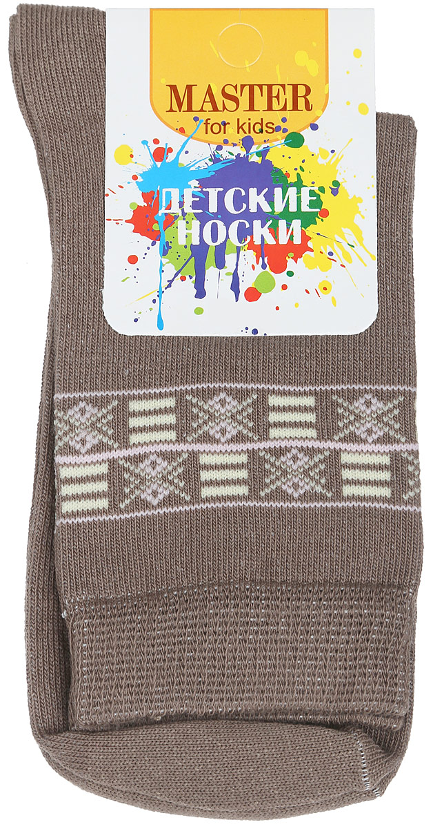 Носки детские Master Socks, цвет: капучино. 52007. Размер 2452007 Носки детские Master Socks, цвет: капучино. 52007. Размер 2452007Мягкие детские носки Master Socks изготовлены из эластичного хлопка, эластана и полиамида. Ткань очень приятная на ощупь, хорошо тянется, не деформируясь. Эластичная резинка мягко облегает ножку ребенка, обеспечивая удобство и комфорт. Модель оформлена орнаментом.Такие носочки станут отличным дополнением к детскому гардеробу!Уважаемые клиенты!Размер, доступный для заказа, является длиной стопы.