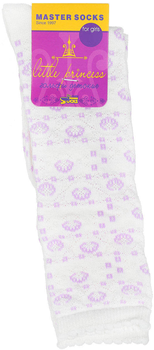 Гольфы для девочки Master Socks Little Princess, цвет: белый. 83000. Размер 1683000 Гольфы для девочки Master Socks Little Princess, цвет: белый. 83000. Размер 1683000Гольфы для девочки Master Socks Little Princess выполнены из мягкого эластичного материала. Изделие приятное на ощупь, хорошо пропускает воздух. Эластичная резинка с фигурным краем мягко облегает ножку ребенка, создавая удобство и комфорт. Усиленные пятка и мысок обеспечивают надежность и долговечность. Гольфы оформлены красивыми рельефными рисунками. Гольфы станут отличным дополнением к гардеробу маленькой модницы! Уважаемые клиенты!Размер, доступный для заказа, является длиной стопы.