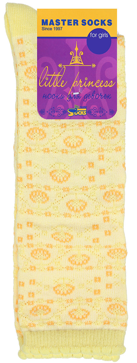 Гольфы для девочки Master Socks Little Princess, цвет: желтый. 83000. Размер 1483000 Гольфы для девочки Master Socks Little Princess, цвет: желтый. 83000. Размер 1483000Гольфы для девочки Master Socks Little Princess выполнены из мягкого эластичного материала. Изделие приятное на ощупь, хорошо пропускает воздух. Эластичная резинка с фигурным краем мягко облегает ножку ребенка, создавая удобство и комфорт. Усиленные пятка и мысок обеспечивают надежность и долговечность. Гольфы оформлены красивыми рельефными рисунками. Гольфы станут отличным дополнением к гардеробу маленькой модницы! Уважаемые клиенты!Размер, доступный для заказа, является длиной стопы.