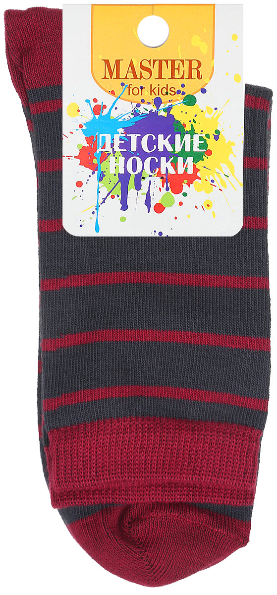 Носки детские Master Socks, цвет: темно-серый. 52015. Размер 2052015 Носки детские Master Socks, цвет: темно-серый. 52015. Размер 2052015Мягкие детские носки Master Socks изготовлены из эластичного хлопка и полиамида. Ткань очень приятная на ощупь, хорошо тянется, не деформируясь. Эластичная резинка мягко облегает ножку ребенка, обеспечивая удобство и комфорт. Модель оформлена принтом в полоску. Удобные и прочные носочки станут отличным дополнением к детскому гардеробу!Уважаемые клиенты!Размер, доступный для заказа, является длиной стопы.