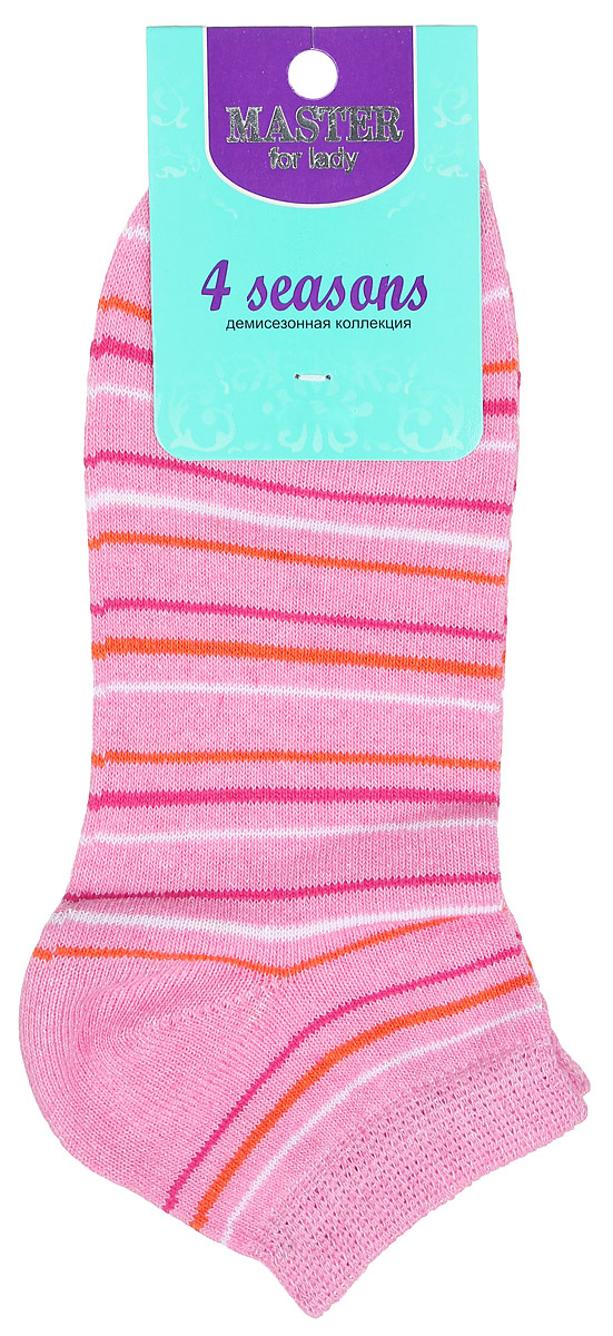 Носки женские Master Socks, цвет: розовый, белый, оранжевый, малиновый. 55103. Размер 2355103 Носки женские Master Socks, цвет: розовый, белый, оранжевый, малиновый. 55103. Размер 2355103Удобные носки Master Socks, изготовленные из высококачественного комбинированного материала, очень мягкие и приятные на ощупь, позволяют коже дышать. Эластичная резинка плотно облегает ногу, не сдавливая ее, обеспечивая комфорт и удобство. Носки с укороченным паголенком и полупрозрачными полосками на верхней части носка. Модель оформлена принтом в полоску.Удобные и комфортные носки великолепно подойдут к любой вашей обуви.