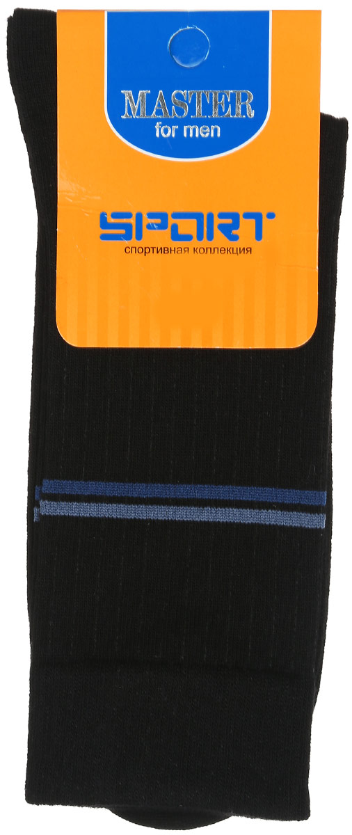 Носки мужские Master Socks, цвет: черный. 58902. Размер 2758902 Носки мужские Master Socks, цвет: черный. 58902. Размер 2758902Удобные носки Master Socks, изготовленные из высококачественного комбинированного материала, очень мягкие и приятные на ощупь, позволяют коже дышать. Эластичная резинка плотно облегает ногу, не сдавливая ее, обеспечивая комфорт и удобство. Носки с паголенком классической длины оформлены двумя полосками контрастного цвета в верхней части носка. Практичные и комфортные носки великолепно подойдут к любой вашей обуви.