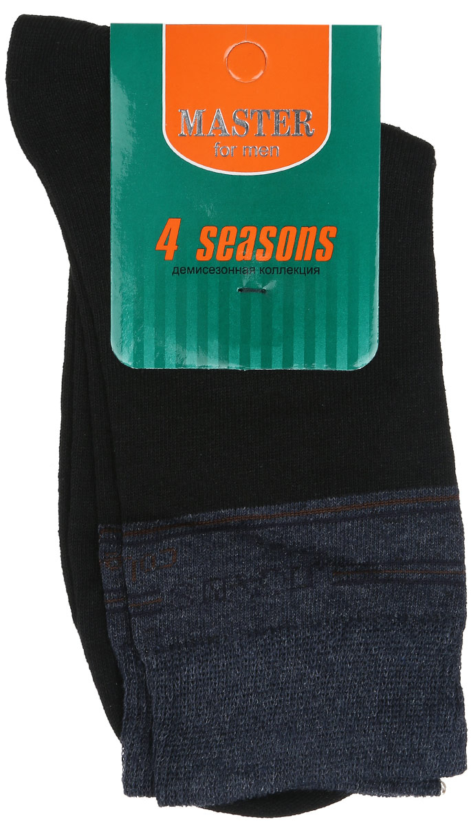 Носки мужские Master Socks, цвет: черный, темно-синий. 58066. Размер 2758066 Носки мужские Master Socks, цвет: черный, темно-синий. 58066. Размер 2758066Удобные носки Master Socks, изготовленные из высококачественного комбинированного материала, очень мягкие и приятные на ощупь, позволяют коже дышать. Эластичная резинка плотно облегает ногу, не сдавливая ее, обеспечивая комфорт и удобство. Носки с паголенком классической длины. Практичные и комфортные носки великолепно подойдут к любой вашей обуви.