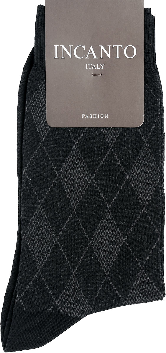 Носки мужские Incanto Fashion, цвет: Nero (черный). BU733034. Размер 2 (39/41)BU733034 Носки мужские Incanto Fashion, цвет: Nero (черный). BU733034. Размер 2 (39/41)BU733034Мужские носки Incanto Fashion изготовлены из хлопка с добавлением полиамида. Материал тактильно приятный, хорошо пропускает воздух.Носки дополнены комфортной эластичной резинкой. Усиленные пятка и мысок обеспечивают надежность и долговечность. Оформлено изделие геометрическим принтом.Удобные и прочные носки станут отличным дополнением к вашему гардеробу!