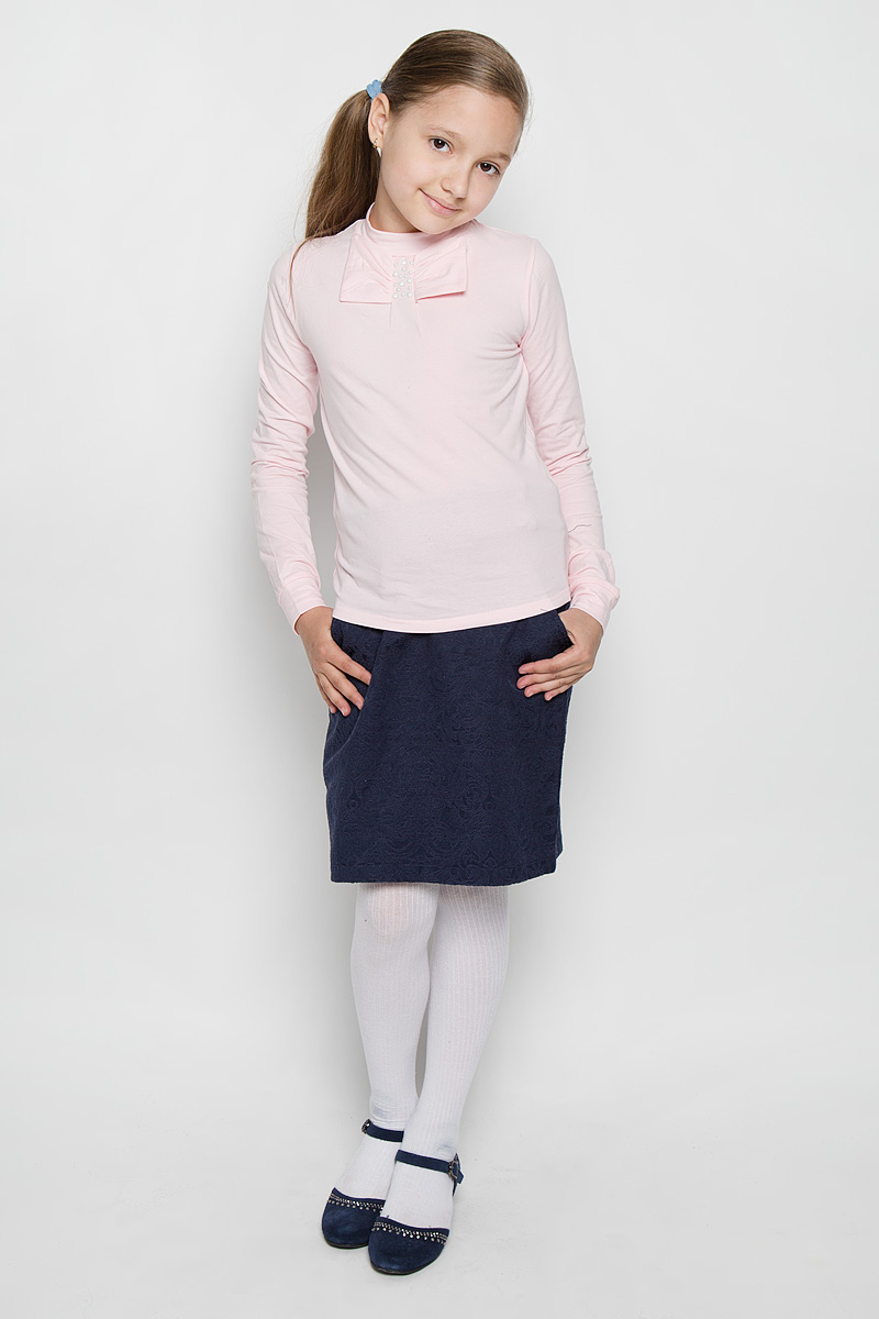 Блузка для девочки Nota Bene, цвет: розовый. AW15GS273A-5. Размер 128AW15GS273A-5 Блузка для девочки Nota Bene, цвет: розовый. AW15GS273A-5. Размер 128AW15GS273A-5Стильная блузка для девочки Nota Bene, выполненная из мягкого эластичного хлопка, станет отличным дополнением к детскому гардеробу. Благодаря составу, изделие тактильно приятное, не сковывает движений, позволяет коже дышать. Блузка с воротником-стойкой и длинными рукавами дополнена спереди бантом. На рукавах предусмотрены мягкие манжеты. Украшена модель декоративными металлическими клепками.Оригинальный дизайн и высокое качество исполнения принесут удовольствие от покупки и подарят отличное настроение!
