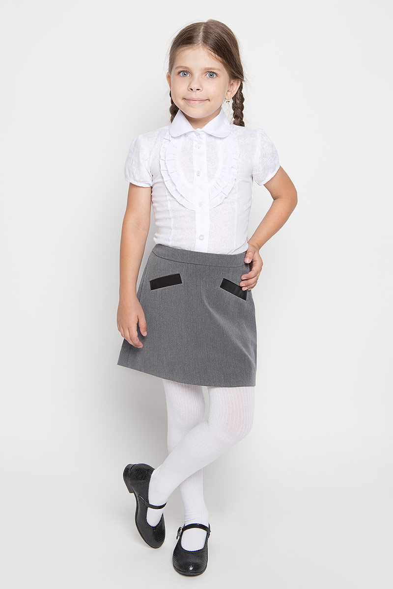 Юбка для девочки Orby School, цвет: серый. 64124_OLG, вариант 1. Размер 128, 7-8 лет64124_OLG,вариант 1 Юбка для девочки Orby School, цвет: серый. 64124_OLG, вариант 1. Размер 128, 7-8 лет64124_OLG,вариант 1Юбка для девочки Orby School идеально подойдет вашей моднице и станет отличным дополнением к ее школьному гардеробу. Изготовленная из высококачественного комбинированного материала, она мягкая и приятная на ощупь, не сковывает движения, не раздражает нежную кожу ребенка, обеспечивая наибольший комфорт. Модель-миди застегивается на потайную застежку-молнию сбоку. С внутренней стороны пояс регулируется эластичной резинкой с пуговицами. Спереди изделие оформлено имитацией втачных карманов.В такой модной юбке ваша дочурка будет чувствовать себя комфортно, уютно и всегда будет в центре внимания!