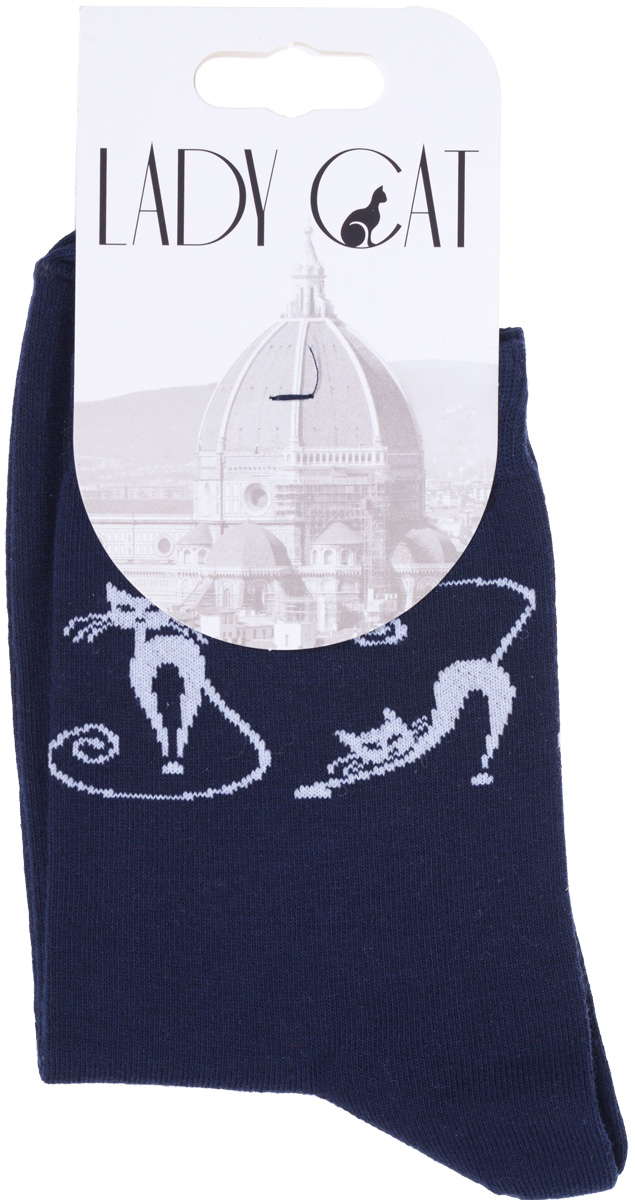 Носки женские Lady Cat, цвет: темно-синий. М 3001-15. Размер 1 (35/37)М 3001-15 Носки женские Lady Cat, цвет: темно-синий. М 3001-15. Размер 1 (35/37)М 3001-15Удобные женские носки Lady Cat, изготовленные из высококачественного материала, очень мягкие и приятные на ощупь, позволяют коже дышать. Эластичная резинка плотно облегает ногу, не сдавливая ее, обеспечивая комфорт и удобство. Носки со стандартным паголенком оформлены забавным принтом в виде кошек.Удобные и комфортные носки великолепно подойдут к любой вашей обуви.